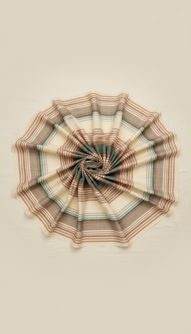 Cinnamon Subtle Stripe Cotton Saree