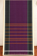 Deep Plum & Ochre Handloom Cotton Saree