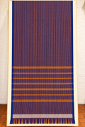 Cobalt & Ochre Handloom Cotton Saree